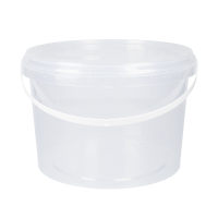 Eimer mit Deckel 2 Liter rund transparent lebensmittelecht luftdicht