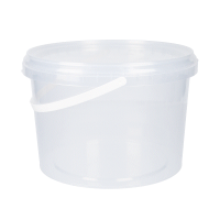 Eimer mit Deckel 2 Liter rund transparent lebensmittelecht luftdicht