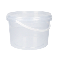 Eimer mit Deckel 2 Liter rund transparent lebensmittelecht luftdicht