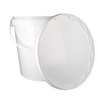 Plastic bucket with lid, ergonomic handle, PP, round, 20...