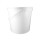 Plastic bucket with lid, ergonomic handle, PP, round, 20 liters, food-safe White