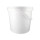 Plastic bucket with lid, ergonomic handle, PP, round, 20 liters, food-safe White