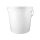 Plastic bucket with lid, ergonomic handle, PP, round, 20 liters, food-safe White