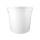 Plastic bucket with lid, ergonomic handle, PP, round, 20 liters, food-safe White