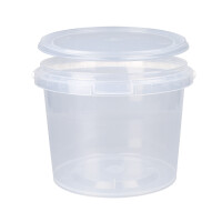 Plastic bucket with lid, PP, round, 1.5 liters, food safe...