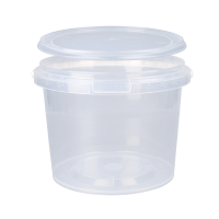 Eimer mit Deckel 1,5 Liter rund transparent...