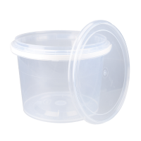 Eimer mit Deckel 1,5 Liter rund transparent...