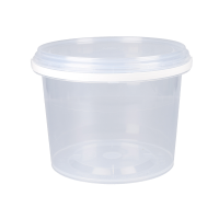 Eimer mit Deckel 1,5 Liter rund transparent lebensmittelecht luftdicht