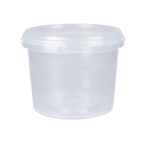 Eimer mit Deckel 1,5 Liter rund transparent lebensmittelecht luftdicht