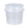 Plastic bucket with lid, PP, round, 1.5 liters, food safe Transparent