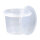 Plastic bucket with lid, PP, round, 1.5 liters, food safe Transparent