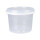 Plastic bucket with lid, PP, round, 1.5 liters, food safe Transparent