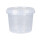 Plastic bucket with lid, PP, round, 1.5 liters, food safe Transparent