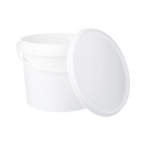 Plastic bucket with lid, PP, round, 1.5 liters, food safe...