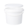 Plastic bucket with lid, PP, round, 1.5 liters, food safe White