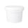 Plastic bucket with lid, PP, round, 1.5 liters, food safe White