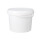 Plastic bucket with lid, PP, round, 1.5 liters, food safe White