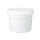 Plastic bucket with lid, PP, round, 1.5 liters, food safe White