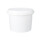 Plastic bucket with lid, PP, round, 1.5 liters, food safe White