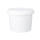 Plastic bucket with lid, PP, round, 1.5 liters, food safe White