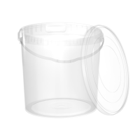 Eimer mit Deckel 10 Liter rund transparent...