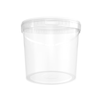 Eimer mit Deckel 10 Liter rund transparent...