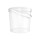 Bucket with ergonomic handle, PP, round, 10 liters, food-safe Transparent