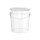 Bucket with ergonomic handle, PP, round, 10 liters, food-safe Transparent