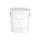 Bucket with ergonomic handle, PP, round, 10 liters, food-safe Transparent