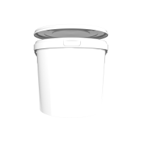 Bucket with ergonomic handle, PP, round, 10 liters, food-safe White