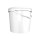 Bucket with ergonomic handle, PP, round, 10 liters, food-safe White