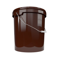 Bucket with metal handle, PP, round, 15.9 liters,...