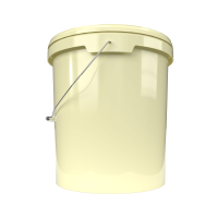 Eimer mit Deckel elfenbein 16 Liter rund lebensmittelecht...