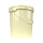 Bucket with metal handle, PP, round, 15.9 liters, food-safe, Ivory