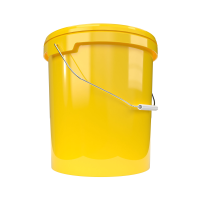 Eimer mit Deckel gelb 16 Liter rund lebensmittelecht...