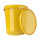 Bucket with metal handle, PP, round, 15.9 liters, food-safe, Yellow