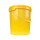 Bucket with metal handle, PP, round, 15.9 liters, food-safe, Yellow