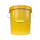 Bucket with metal handle, PP, round, 15.9 liters, food-safe, Yellow