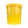 Bucket with metal handle, PP, round, 15.9 liters, food-safe, Yellow