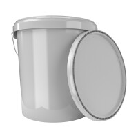 Bucket with metal handle, PP, round, 15.9 liters,...