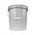 Bucket with metal handle, PP, round, 15.9 liters, food-safe, Grey