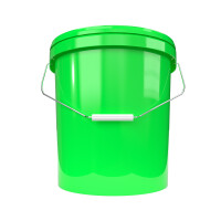 Bucket with metal handle, PP, round, 15.9 liters, food-safe, Green