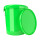 Bucket with metal handle, PP, round, 15.9 liters, food-safe, Green