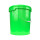 Bucket with metal handle, PP, round, 15.9 liters, food-safe, Green