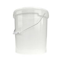 Bucket with metal handle, PP, round, 15.9 liters,...