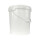 Bucket with metal handle, PP, round, 15.9 liters, food-safe, Natural