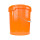 Bucket with metal handle, PP, round, 15.9 liters, food-safe, Orange