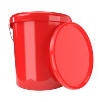 Bucket with metal handle, PP, round, 15.9 liters,...