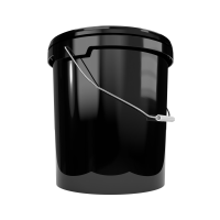 Eimer mit Deckel schwarz 16 Liter rund lebensmittelecht...