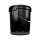 Bucket with metal handle, PP, round, 15.9 liters, food-safe, Black